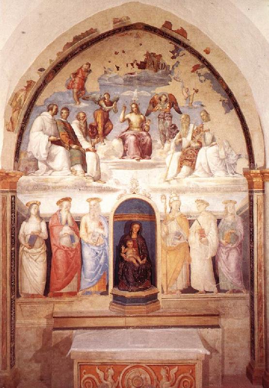 PERUGINO, Pietro Trinity and Six Saints Germany oil painting art